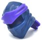 Wrap with Long Back Knot, Dark Purple Band Pattern