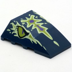 Wedge Curved 4 x 4 No Top Studs with Lime Spot, Eyes print