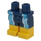 Hips with Dark Blue Legs and Yellow Boots Pattern with Wet Suit Trunks, Light Aqua/Bright Light Blue Bands print