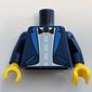 Torso Jacket, White Shirt, Black Bow Tie print, with Dark Blue Arms and Yellow Hands