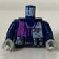 Torso Jacket with Alpha Team Logo, Purple Shirt and 3 Pockets on Belt Print, Dark Blue Arms, Light Gray Hands