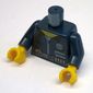 Torso Shirt with Alpha Team Logo, Zipper, Utility Belt and Gauge Print, Dark Blue Arms, Yellow Hands