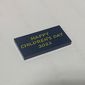 Tile 2 x 4 with Gold 'HAPPY CHILDREN'S DAY 2021' print