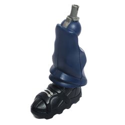 Large Figure Limb, Leg, Lower Section with Black Shoe and Dark Gray Pin, Silver Laces (Allegra)