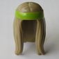 Hair and Headband, Long, Lime Headband Print