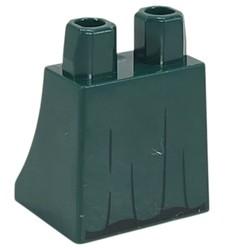 LEGO part 36036pr0033 Hips and Legs Under Dress/Robe with Black Folds print in Earth Green/ Dark Green