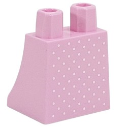 LEGO part 36036pr0034 Hips and Legs Under Dress/Robe with White Dots print in Light Purple/ Bright Pink