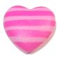 Clikits Icon, Heart 2 x 2 Large with Pin, Dark Pink Stripes Print
