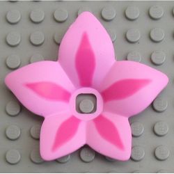 Clikits Icon Accent, Flower 6 x 6 x 2/3 with Dark Pink Petals Print