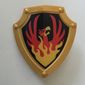 Duplo Shield, Angled Triangle with Phoenix Print