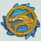 Equipment Disc Amulet Dragon Shape with Opal Trans-Dark Blue Flames Pattern