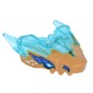 Creature Body Part, Dragon Head with Trans-Light Blue Horns Pattern with Dark Azure/Dark Blue/Light Aqua Eyes, Dark Purple Scales print
