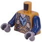 Torso Armor, Gold and Silver Plates, Dark Blue and Light Blue Falcon on Shield print, Dark Blue Arms, Dark Bluish Gray Hands