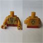Torso Robe, Gold Flames, Red Sash Belt Print, Pearl Gold Arms and Hands