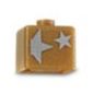 Pen Bead, Square with Silver Stars Print