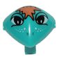 Minifig Head Special with Clip and Orange Hair and Freckles Print (Martian)