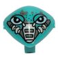 Minifig Head Special with Clip and Mouth Cover Device and Freckles Print (Martian)
