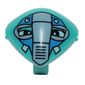 Minifig Head Special with Clip and Blue Face Mask Print (Martian)