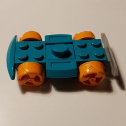 LEGO PART 30558c06 Vehicle Base 4 x 6 Racer Base with Orange Wheels ...