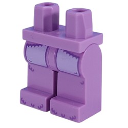 LEGO part 970c33pr0002 Hips and Medium Lavender Legs with Dark Purple Fur, Lavender Pockets print in Medium Lavender