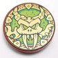 Tile Round 2 x 2 with Gold Creature on Lime/Bright Green Background print