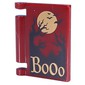 Book Cover with Gold 'Boooo', Black Tree Silhouettes, Birds, Moon print