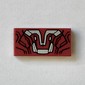 Tile 1 x 2 with Iron Man Armor print