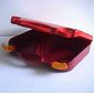 Storage Case, with Rounded Corners, Bright Pink Lid, Yellow Latches