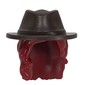 Hair and Hat, Long with Dark Brown Hat Pattern