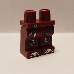 LEGO PART 970c10pr9835 Hips and Dark Red Legs with Silver Key Chain ...