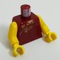 Torso Robe with Gold Flower Print (Mary Jane), Yellow Arms and Hands
