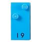 Braille Brick 2 x 4 with 2 Studs ⠊ and 'I 9' Print
