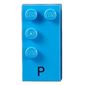 Braille Brick 2 x 4 with 4 Studs ⠏ and 'P' Print
