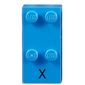 Braille Brick 2 x 4 with 4 Studs ⠭ and 'X' Print