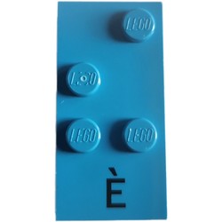 Braille Brick 2 x 4 with 4 Studs ⠮ and 'È' print