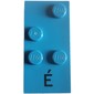 Braille Brick 2 x 4 with 4 Studs ⠮ and 'É' print