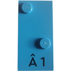 Braille Brick 2 x 4 with 2 Studs ⠡ and 'Â 1' print