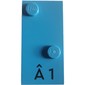 Braille Brick 2 x 4 with 2 Studs ⠡ and 'Â 1' print