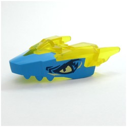 Creature Body Part, Dragon Head with Trans-Yellow Horns Pattern, Yellow Eyes print