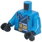 Torso, Hoody over Dark Blue Ninja Robes, Blue/Gold Trim, Sash print, Dark Azure Arms, Black Hands