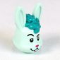 Minifig Head Special, Bunny Dancer, Dark Pink Nose, Dark Turquoise Hair Print