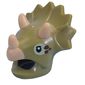 Costume / Mask Triceratops with Tan Horns, Yellowish Green/Dark Brown Eyes print
