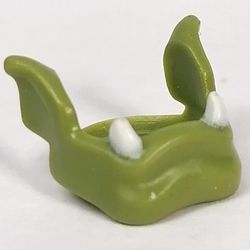 Minifig Neckwear Orc Lower Jaw with White Fangs Pattern