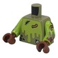 Torso, Lime Slime, Bugs, Fly, Worm print, Lime Arms, Reddish Brown Hands