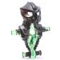 Torso/Head Martian with Chest Hole, Alien Commander with Marbled Trans Green Pattern