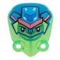Large Figure Limb Cover 4 x 5 with 2 Studs with Black Eyes, Dark Azure Mask, Medium Azure/Coral Arrow print