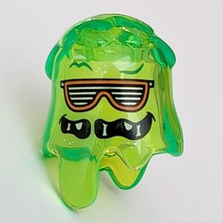 Headwear Slime with Slotted Glasses, Gaping Mouth print