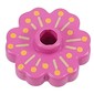 Plant, Flower 2 x 2 - Rounded with Med Green Radiating Lines and Med Orange Dots (Pistil) Print