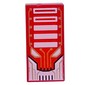 Tile 1 x 2 with Gold Circuitry, White Bars, Eyes print