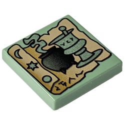 Tile 2 x 2 with Scroll and Potions Print (HP)